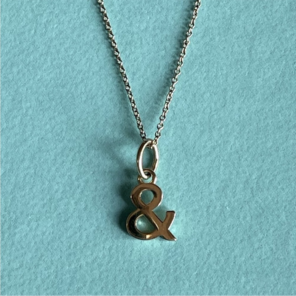 Tiffany Gold Ampersand Pendant Necklace - Picture 2 of 10